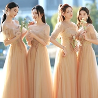 Платье подружки невесты, летняя юбка, вечернее платье, цвета шампанского, большой размер