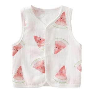 Summer baby pure cotton gauze vest vest summer men and women gauze horse clip top vest vest vest clothes