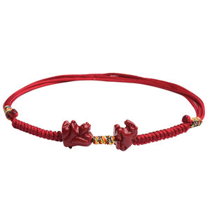 
Putuo Mountain zodiac year Taisui cinnabar red rope anklet female zodiac male horse rat ox rabbit chicken mascot official direct sales