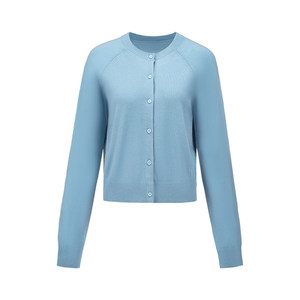 
Small round neck slightly loose knitted cardigan fitness sports jacket yoga top for women MAIAACTIVE 53KN02