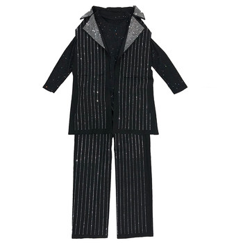 Add fat -size women's clothing autumn new bright drill wide leg pants
