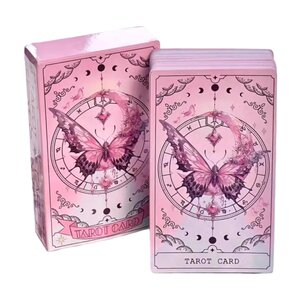
Tarot West Pink Butterfly Card High-Precision 78 Classic Tarot Card Board Game Newcomer Learning Game