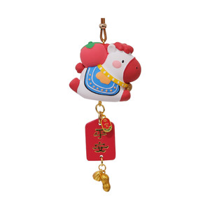 
2026 Year of the Horse Car Pendant Pony Doll Mascot Car Rearview Mirror Ornament Pendant Creative New Year Gift