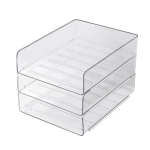 
Transparent file storage rack can be stacked on desktop storage rack storage box office supplies desktop information file rack multi-layer classification student books a4 paper storage box large capacity simple storage rack