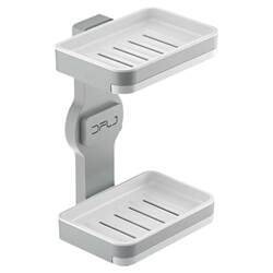 Soap dish drain wall-mounted suction cup double layer light luxury