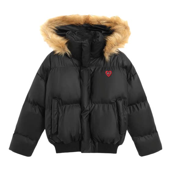 
Charles Heart-shaped Mountain Carving Thickened Warm Wool Collar Cotton Clothes for Men and Women Winter Cotton Clothes and Jackets Couple Jackets