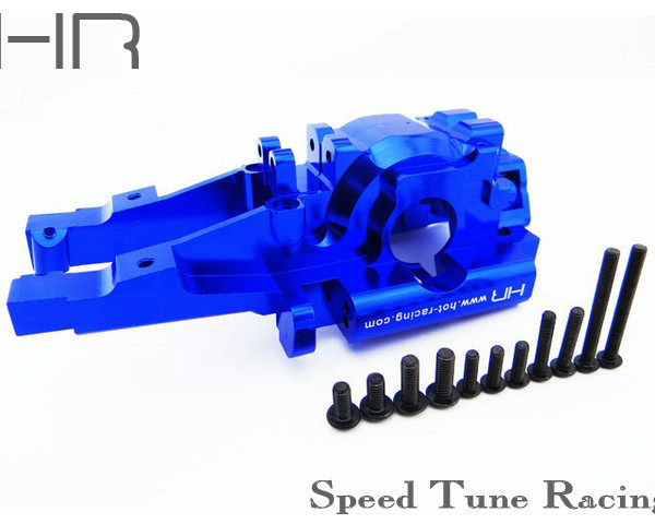 Cloison Arrière Billet Bleue Pour Traxxas E-Revo 1/10 (avant 2017) - CNC En Aluminium - Marque Integy