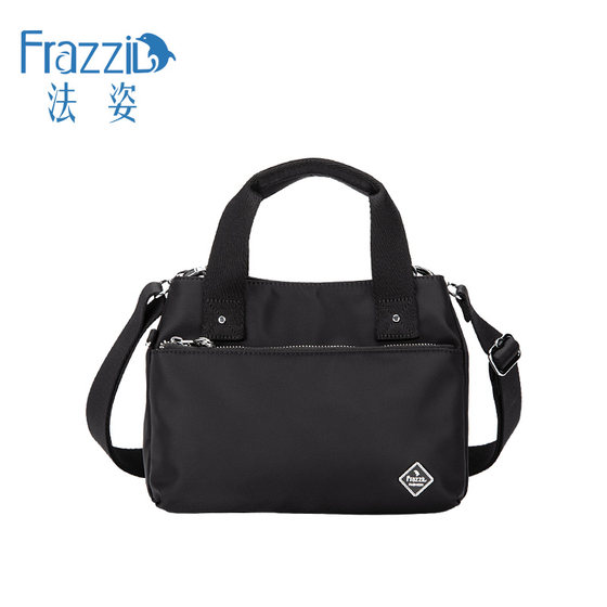 Frazzil/法姿新款斜挎包女尼龙布包手提轻便妈妈单肩包百搭小方包