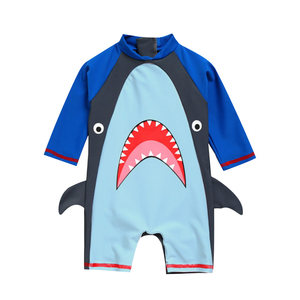 Children's Swimsuit Small and Small Boys Speedy Radio Shark Dinosaur Hot Spring 2-3-5-6-year-old 4 Babies Santhest Swimming Swimsuit
