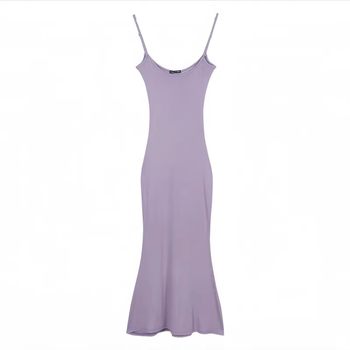 Jingxuan sexy nightclub hottie purple suspender dress