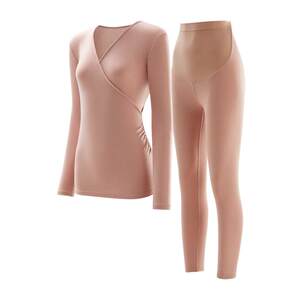 
October crystallization pregnant women autumn clothes, pregnant muscle warm leather jacket, breastfeeding, antibacterial thermal underwear set, base clothes, autumn and winter