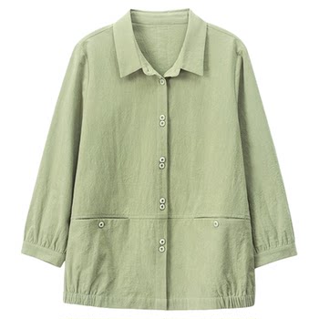 Cotton long-sleeved shirt 100% cotton shirt thin jacket