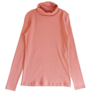 
Japanese Qianjia new pure cotton versatile long-sleeved T-shirt turtleneck bottoming shirt soft solid color women's inner wear 8688