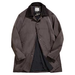 Madden Workwear American Retro Lapel Waterproof Oil Wax Windbreaker Brown Mid-length British Style Coat Jacket Men's Autumn