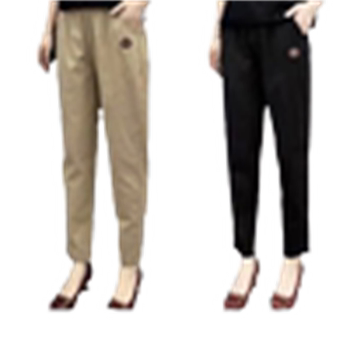 Pure cotton white short nine -point Harun pants
