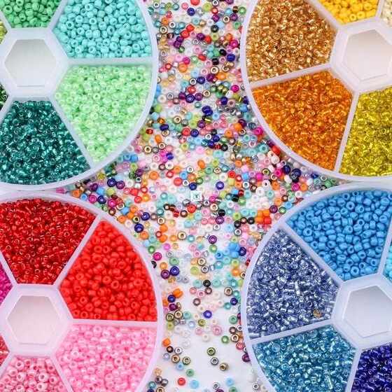 2pc 2mm Czech Glass Seed Beads Belt box set charm seedbeads