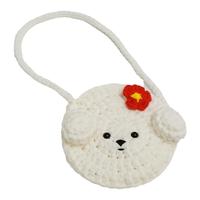 Hugely Cute Pet Bag, Bichon Frize, Teddy Dog ​​crossbody Bag, Hand-crocheted For Photo Taking, Stunning Street Appearance