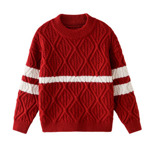 
Boys' winter sweaters 2026 new children's autumn and winter handsome pullover sweaters boys winter red sweaters