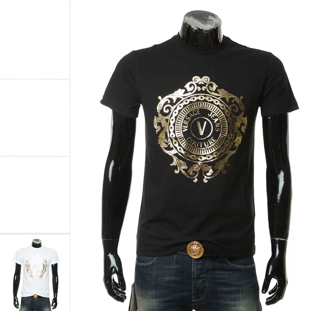 Футболка Versace Jeans vj Versic мужская мужская perm perm и Capsule T -shirt B3GWA74F 30454