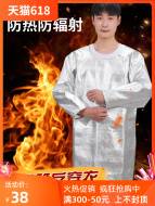 Lá nhôm quần áo cách nhiệt quần áo chống nhiệt độ cao coverall tạp dề chống flash luyện kim 1000 độ áo choàng chống cháy quần áo bảo hộ quần áo bảo hộ cho kỹ sư