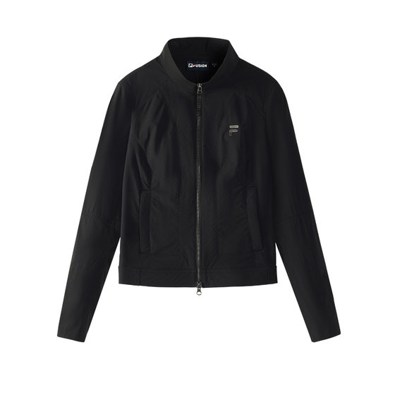 
FILA FUSION Fila Fashion Brand Woven Top for Women 2025 Summer New Fashion Simple Slim Stand-Up Jacket
