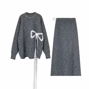 
Pregnant women's spring clothing 2026 new tops set during pregnancy fashionable and age-reducing loose sweater spring and autumn two-piece set