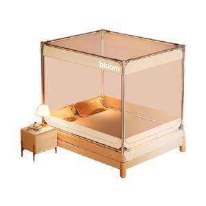 
Catman 2025 new antibacterial anti-fall mosquito net household bedroom bracket thickened anti-fall bed yurt without installation