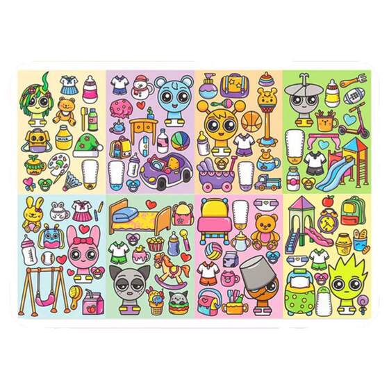 
Baby kindergarten rhythm box sticker character dress-up free cutting diy creative handmade educational children's toys