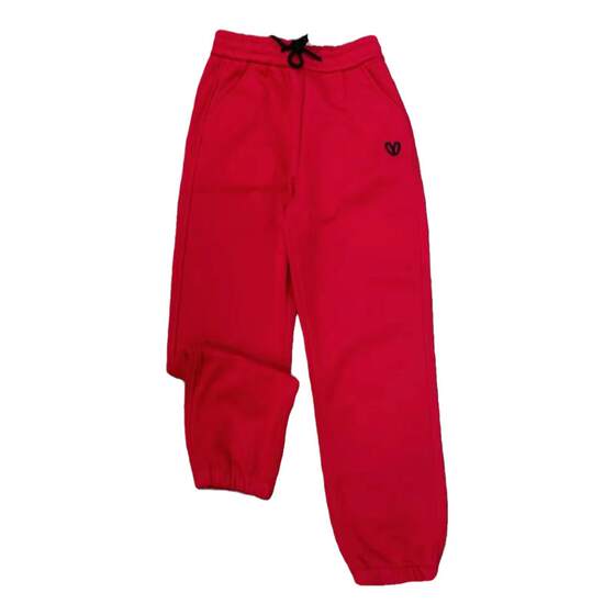 Plel of pants pants cotton pants autumn and winter new red cropped pants loose, thin all -handed bouquets Harn pants are thin and reduced
