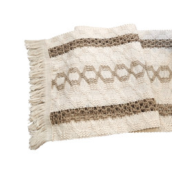 French woven table runner doily