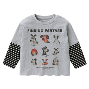 
Boys' fake two-piece long-sleeved T-shirt spring clothing 2026 new spring and autumn children's clothing children's baby tops bottoming shirt