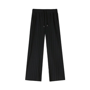 
MRCYC ice silk casual pants for men in summer Korean loose and high-end pleated wide-leg straight draped floor pants