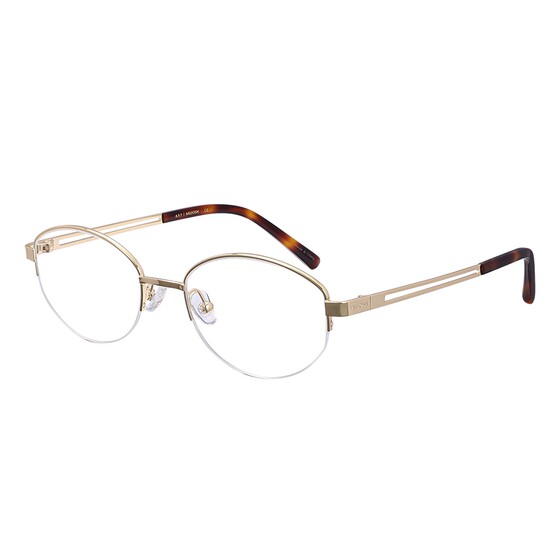 
[New Product] Wooden Ninety Half Frame Glasses Oval Metal Frame Fashionable Intelligent Lightweight Frame MJ12FM1173