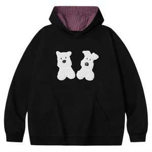 
PSO Brand Men's and Women's West Highland Contrast Color Plaid Loose Long Sleeve Women's Sweater Coat Couple Fashion Trendy