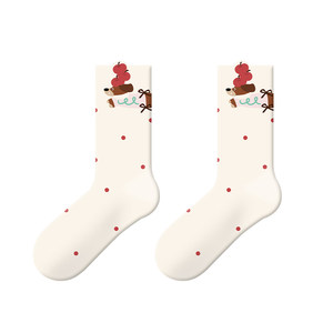 
JKN Socks Women's Summer Thin Mid-Tube Socks 2026 New Popular Cartoon Cute Cotton Socks Gift Box Deodorant Long Socks