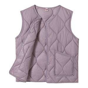 
New autumn and winter zipper down cotton vest men's thin style large pocket student base warm vest short style short shoulder