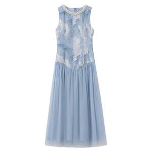 
New Chinese style light national style lady sequin dress female niche fairy design waist retro long skirt N6074