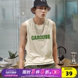 Летний жилет, хлопковая футболка с круглым воротником без рукавов, свободный крой