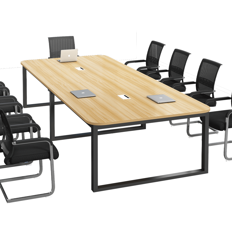 Conference table, long table, simple modern conference room, small workbench, simple training table, long office desk, chair combination