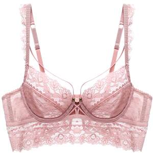 Issi Aila ultra -thin lace breast girl big breasts showing small underwear women's thin marks without marks beautiful back bra
