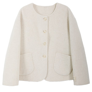 
Tumanduo off-white short woolen coat for women 2025 new double-sided woolen short coat wool coat