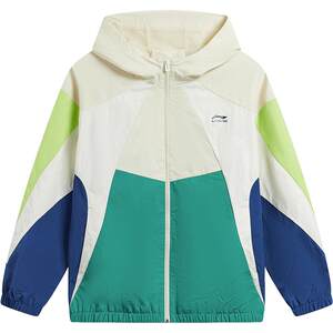 
Li Ning children's clothing windbreaker, men's and women's small and big children's sports life series jacket hooded spring casual woven children's clothing