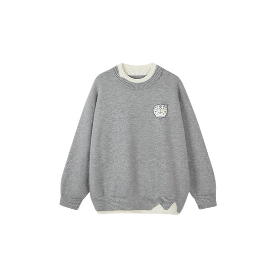 
[Doraemon] Bosie Boxi 2025 autumn new fake two-piece sweater male couple casual knitted sweater