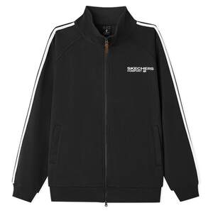 
Skechers stand collar sports coat trousers 2026 spring same style comfortable casual American zipper jacket for men and women