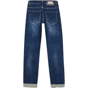 
High-end European jeans for men, autumn and winter trendy brand blue elastic slim-fitting trousers for men, light luxury men's power cow