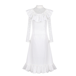 Nanjun Original Design Showa Retro Light Wedding Dress Lace Dress Pure Desire Long-sleeved Dress Wedding Photo