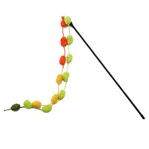 High teasing cat stick Fairy Stick Soviet Wool Ball Self -relievable artifact bell, bite long rod, cat toy
