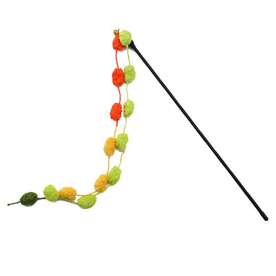 High teasing cat stick Fairy Stick Soviet Wool Ball Self -relievable artifact bell, bite long rod, cat toy
