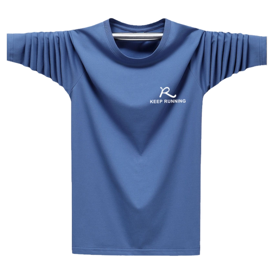 
Autumn Modal cotton long-sleeved T-shirt men's loose casual tops teenagers large size thin round neck T-shirt bottoming shirt