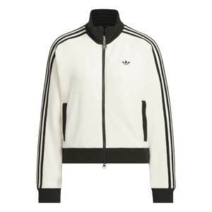 
He Cong's same style loose retro contrasting sports zipper knitted jacket for women adidas Adidas clover